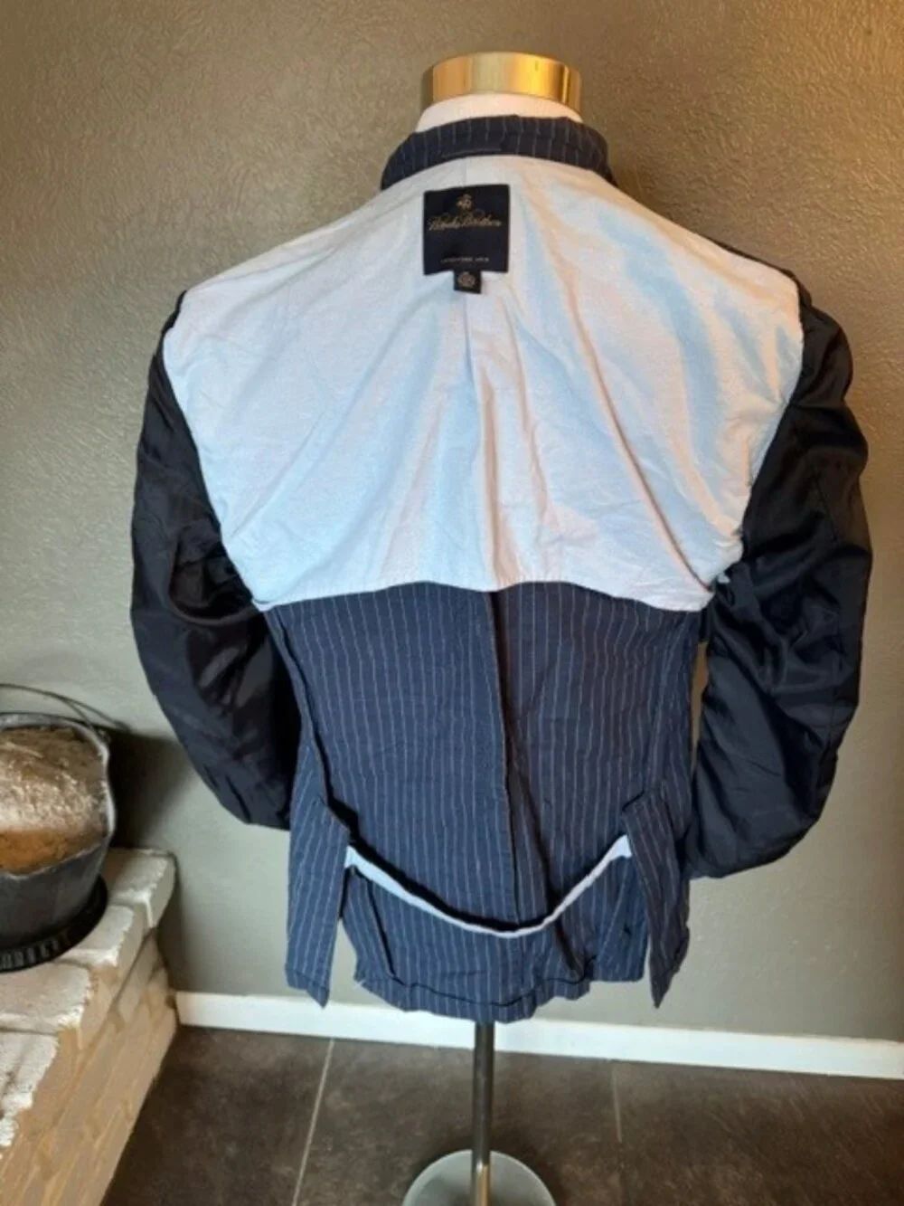 Brooks Brothers Mens Casual Blue Pinstripe Brooks Brothers Jacket - M